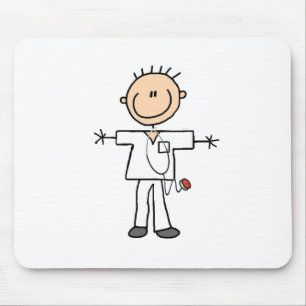 Male Stick Figure Nurse Tshirts and Gifts Mouse Mat