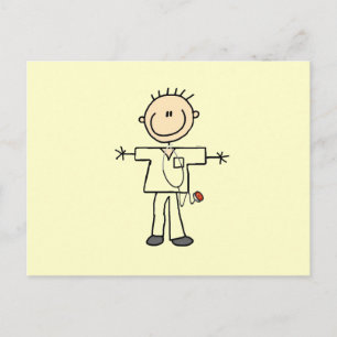 Male Stick Figure Nurse Tshirts and Gifts Postcard