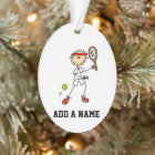 Male Stick Figure Tennis Player