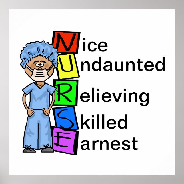 Male Surgical NURSE Acronymn Poster  Customise It! (Front)