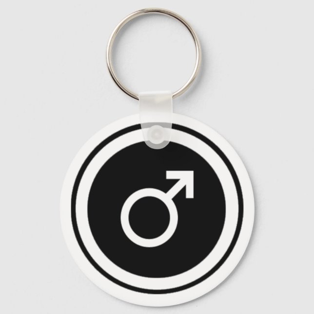 Male Symbol Key Ring (Front)