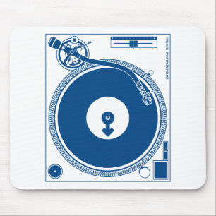 Male Symbol Turntable Deck - DJ Disc Jockey Mouse Mat