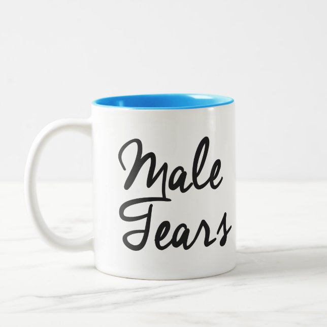 MALE TEARS Two-Tone COFFEE MUG (Left)
