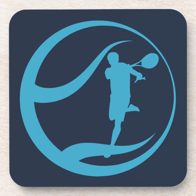 Male Tennis Player Coaster (Front)