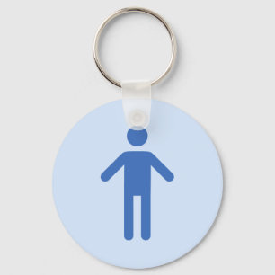 Male toilet symbol key ring