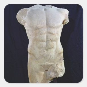 Male torso from Miletus, c.480 BC Square Sticker