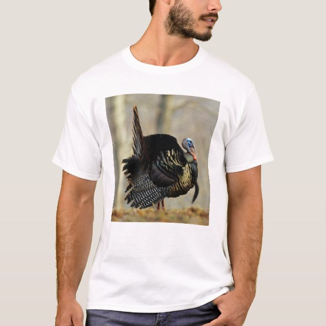 Male turkey strutting, Illinois T-Shirt (Front)