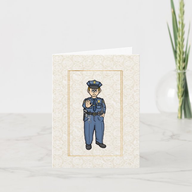Male U.S. Border Patrol Agent Greeting Card (Front)