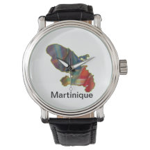Male watch with map Martinique