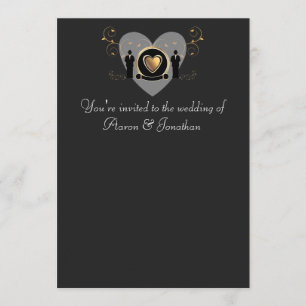 Male wedding invitation