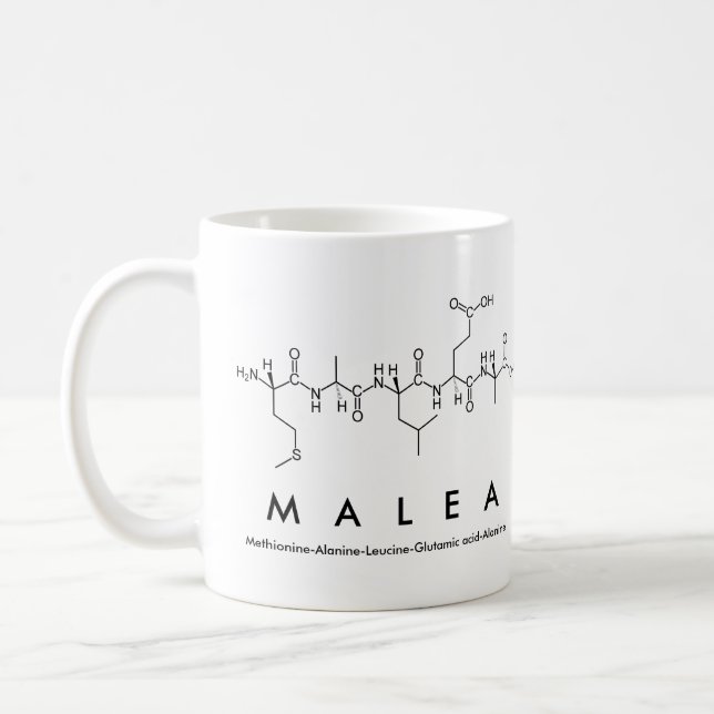 Malea peptide name mug (Left)