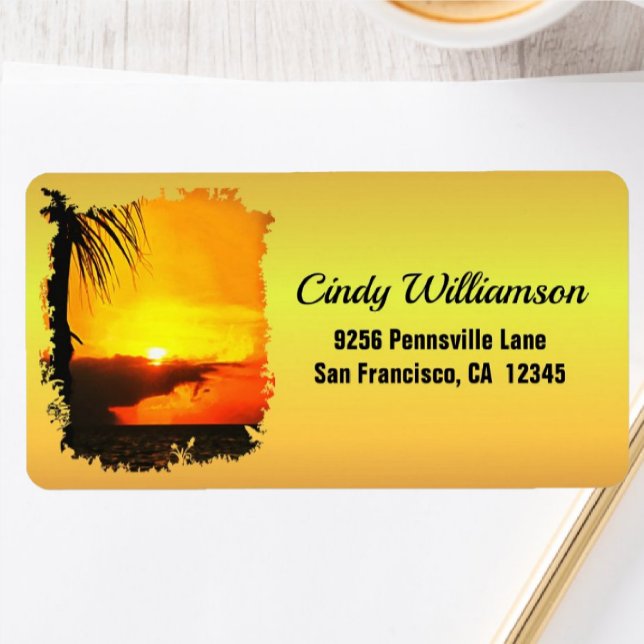 Malecon Sunset 2441 Address Label (Creator Uploaded)