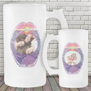 Malecon Sunset Friends 0911 Frosted Glass Beer Mug