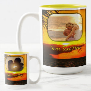 Malecon Sunset Love 2441 Two-Tone Coffee Mug