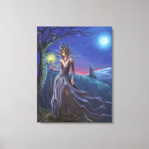 Maleficent Art Canvas Sleeping Beauty Art Villain Print