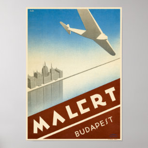 Malert Budapest Hungary Vintage Poster 1934