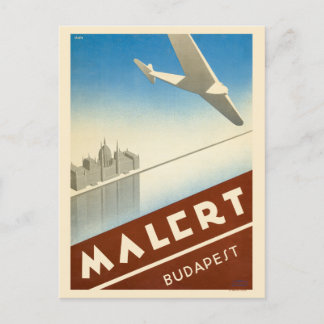 Malert Budapest Hungary Vintage Poster 1934 Postcard