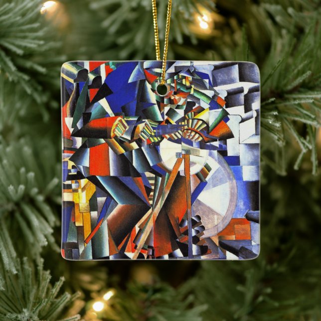 Malevich Kazimir The Knifegrinder Ceramic Ornament (Tree)