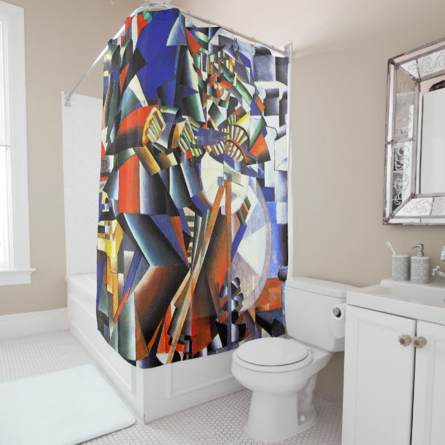 Malevich Kazimir The Knifegrinder Shower Curtain (In Situ)