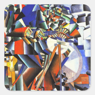 Malevich Kazimir The Knifegrinder Square Sticker