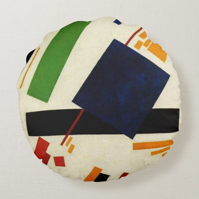 Malevich - Suprematic Painting Round Cushion (Back)