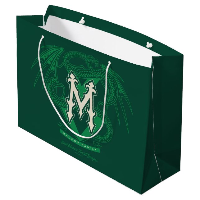 Malfoy Family Crest Graphic Large Gift Bag (Back Angled)