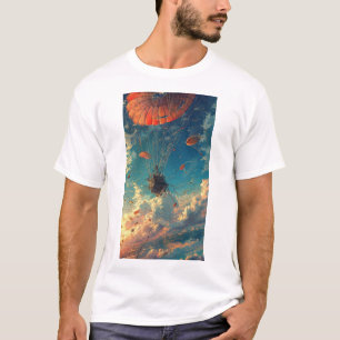 Malfunctioning Parachute Tangled Design T-Shirt