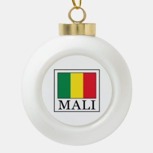 Mali Ceramic Ball Christmas Ornament