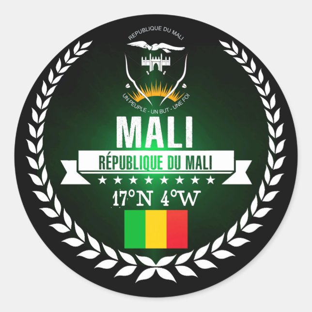 Mali Classic Round Sticker (Front)