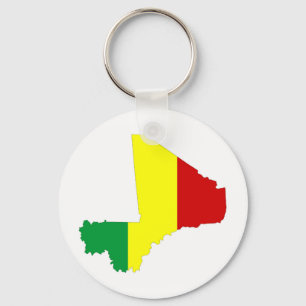 mali country flag map shape silhouette symbol key ring