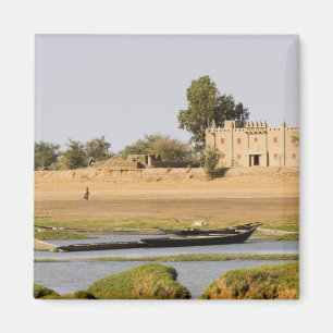 Mali, Djenne. Bani River near Djenne Magnet