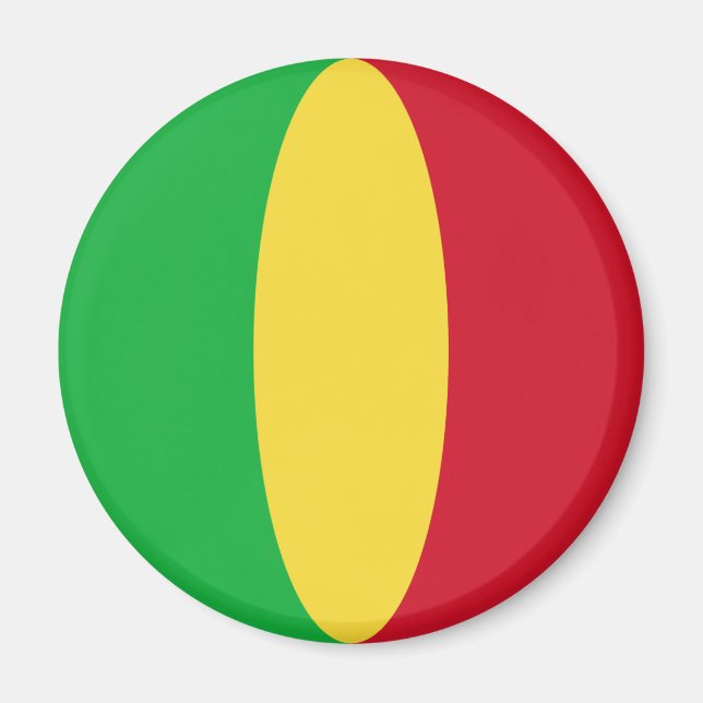 Mali Fisheye Flag Magnet (Front)