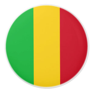 Mali Flag Ceramic Knob