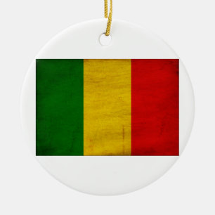 Mali Flag Ceramic Tree Decoration