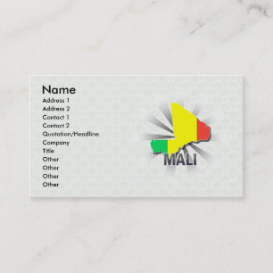 Mali Flag Map 2.0 Business Card
