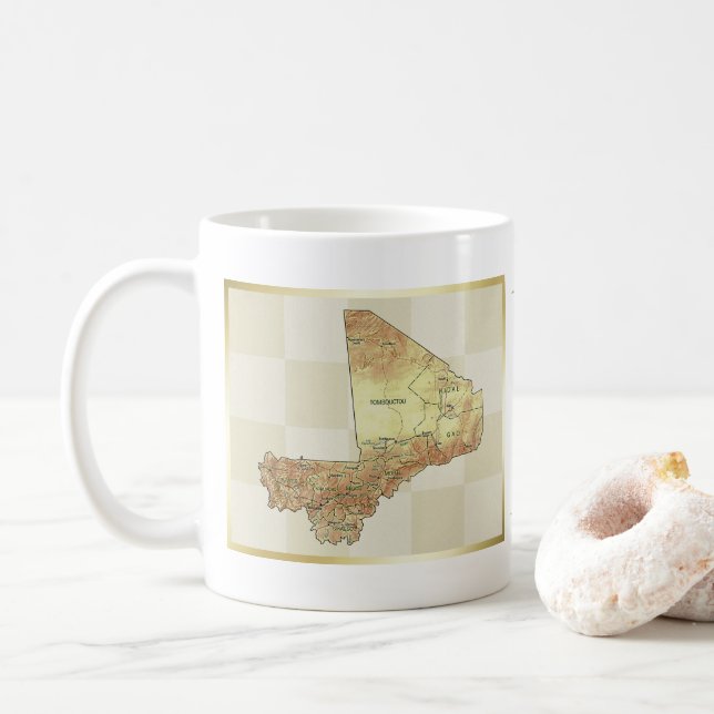 Mali Flag + Map Mug (With Donut)
