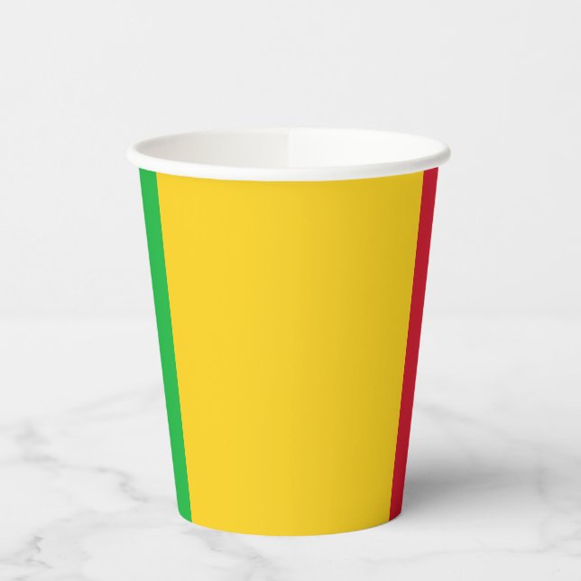 Mali Flag Paper Cups (Left)