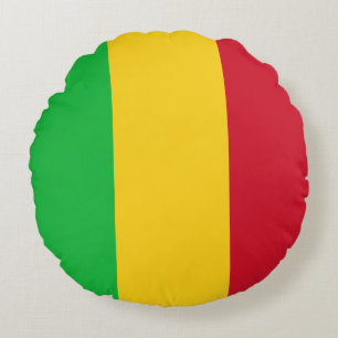 Mali Flag Round Cushion
