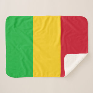Mali Flag Sherpa Blanket