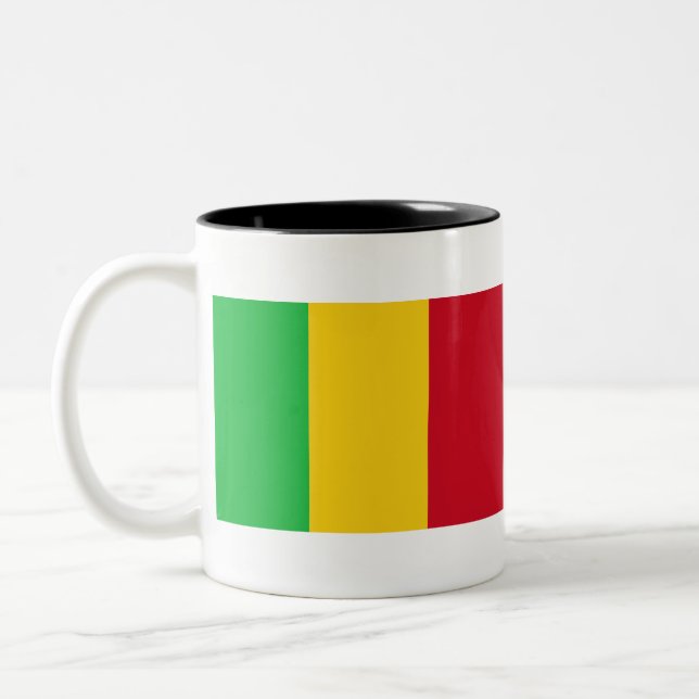 Mali Flag Two-Tone Coffee Mug (Left)