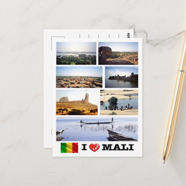 Mali - I Love - Postcard (Front/Back In Situ)
