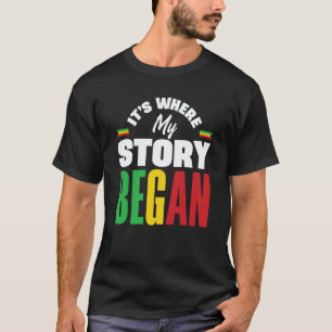 Mali Malian Mali Flag Its Where My Story Began T-Shirt