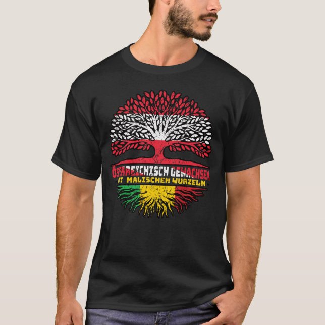 Mali Malisch Österreichisch Österreich Baum Wurzel T-Shirt (Front)