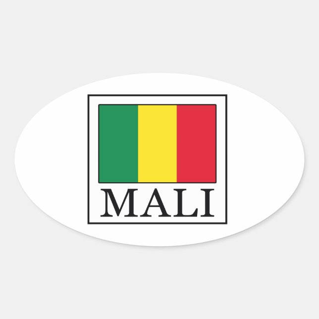 Mali Oval Sticker (Front)