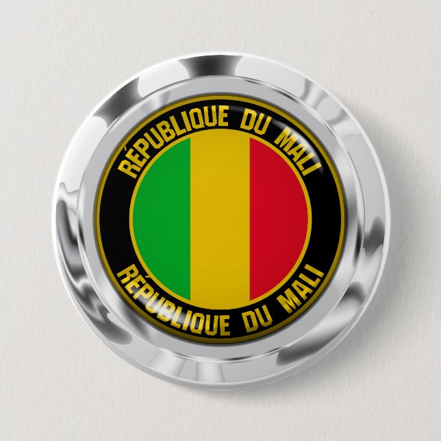 Mali Round Emblem 7.5 Cm Round Badge (Front)