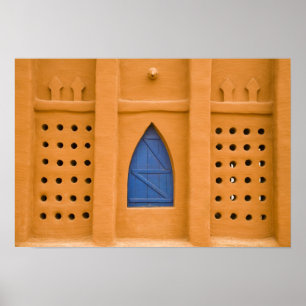 Mali, Segou. Traditional mud brick building Poster