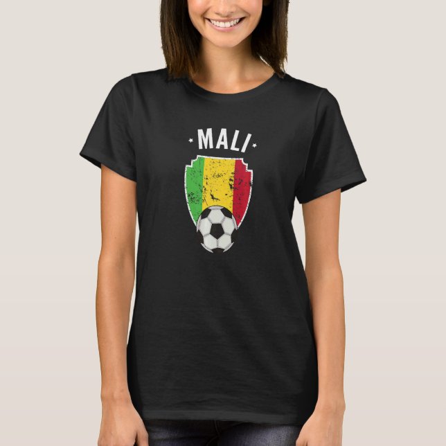 Mali Soccer Mali Flag Football Malian Pride Roots  T-Shirt (Front)