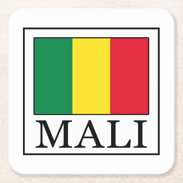 Mali Square Paper Coaster (Front)