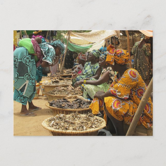 Mali Women at the Monday Market, Djenne-3 Postcard (Front)