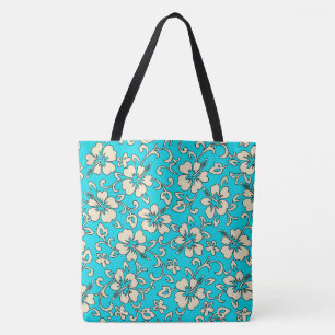 Malia Hawaiian Hibiscus Floral Beach Bag